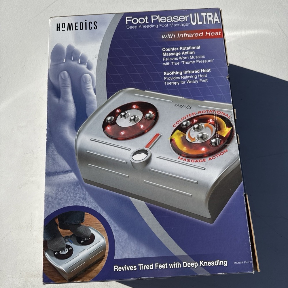 Vintage 2007' NIB Homedics Foot Pleaser ULTRA FM-CR Deep Kneading Foot Massager